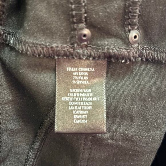 Sanctuary Anthropologie Womens Snakeskin Leggings Pants Sz M Black - Picture 9 of 10